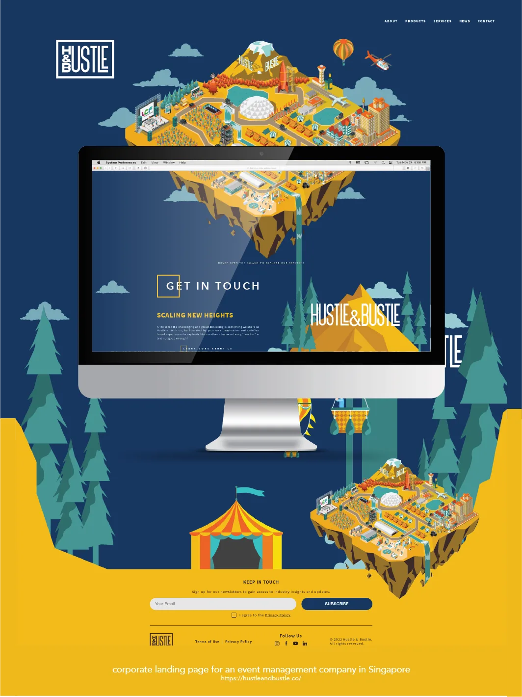 Hustle & Bustle Landing Page