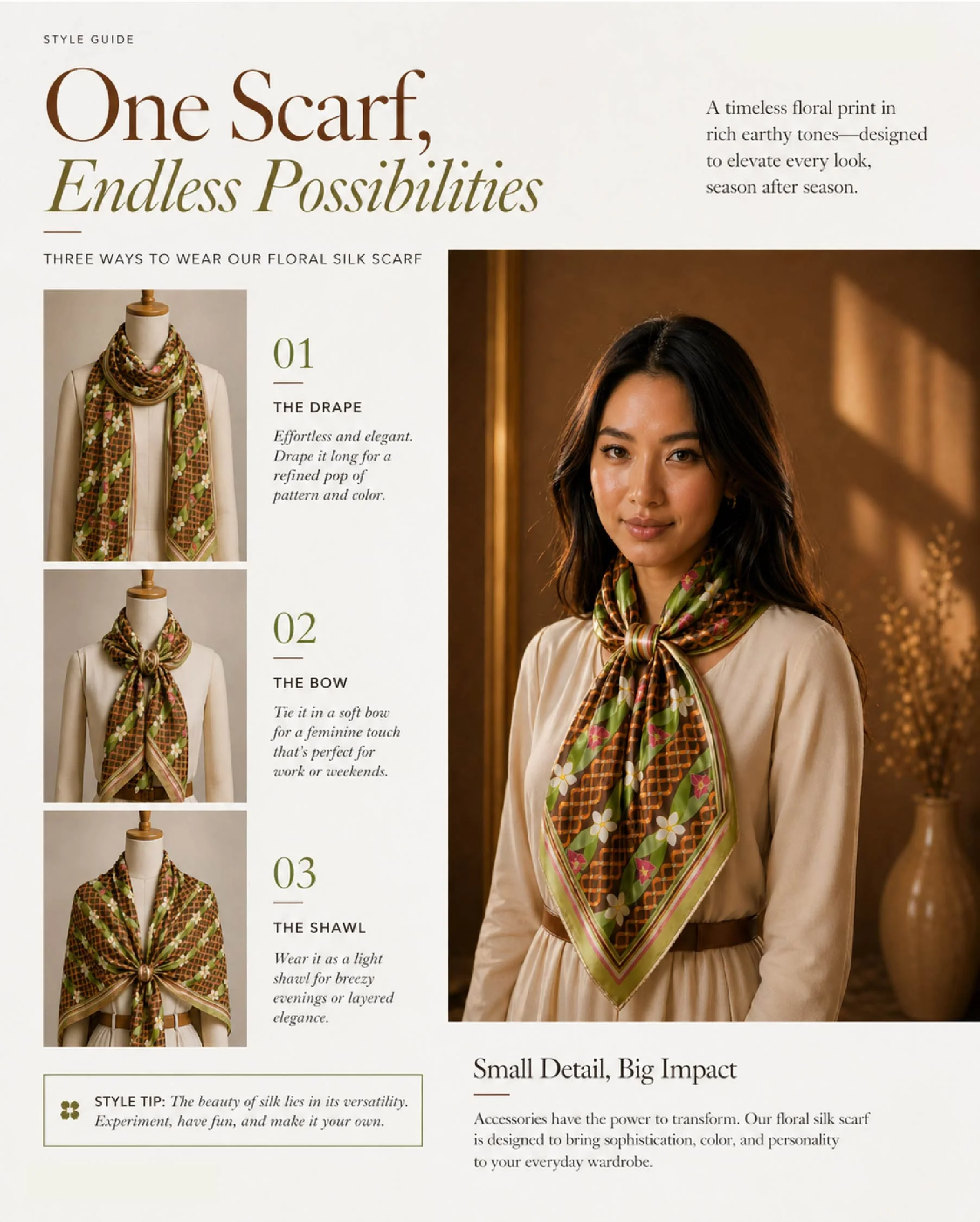 The Singapore Garden Collection — scarf styling guide