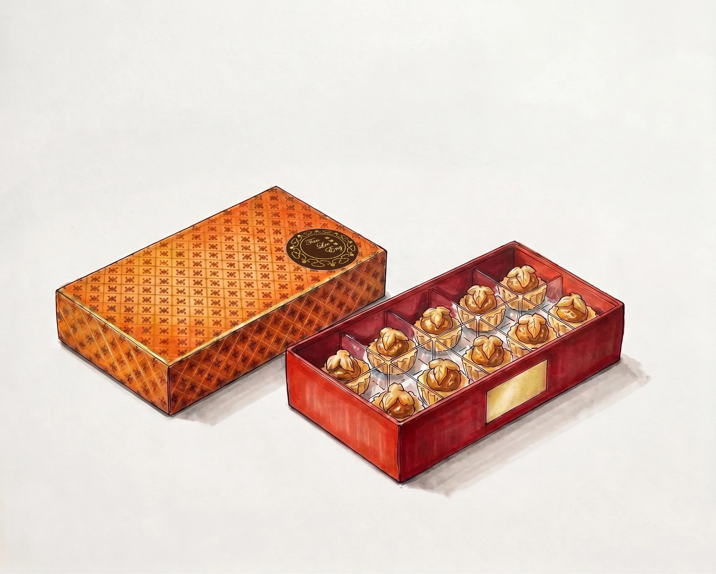 Tan Lee Eng Pineapple Tarts — concept sketch