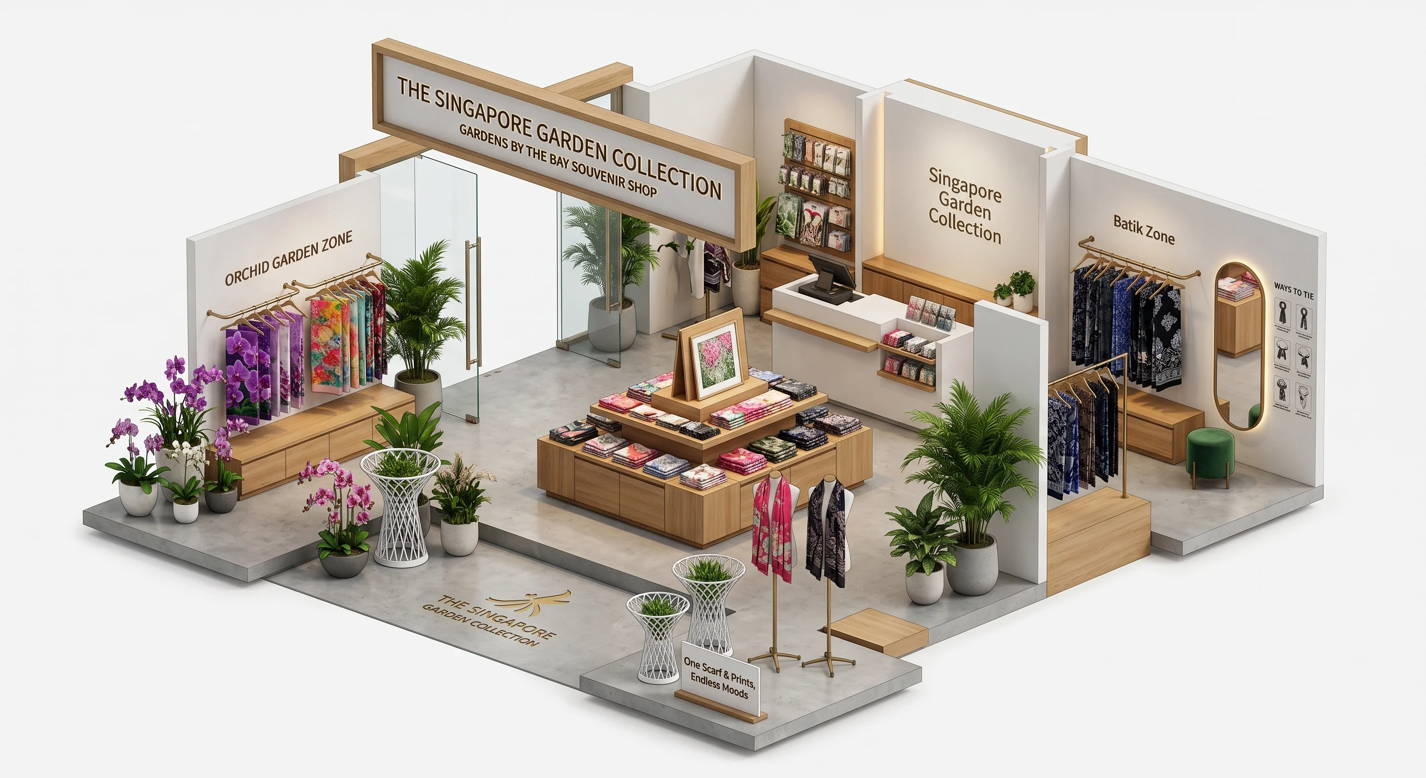 The Singapore Garden Collection — store isometric view